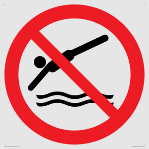 Prohibition: No diving